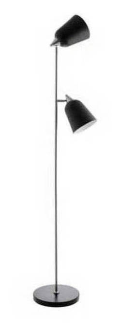 Habitat Double Twin Head Metal Floor Lamp - Black